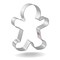 CookieCutter.com 4 in Gingerbread Man Boy Handmade in USA Christmas Fairytale Tin Plated Steel